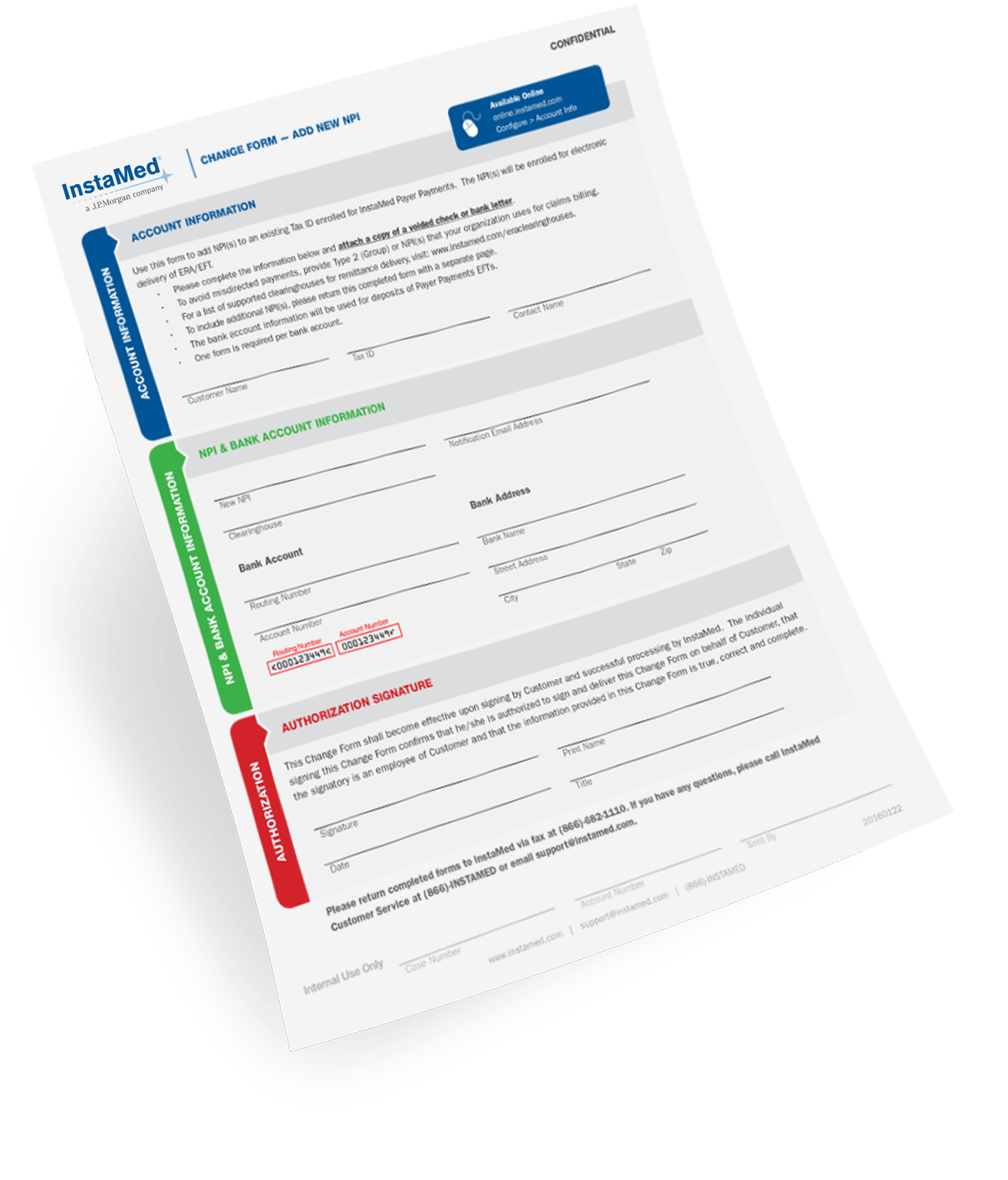 InstaMed Change Form